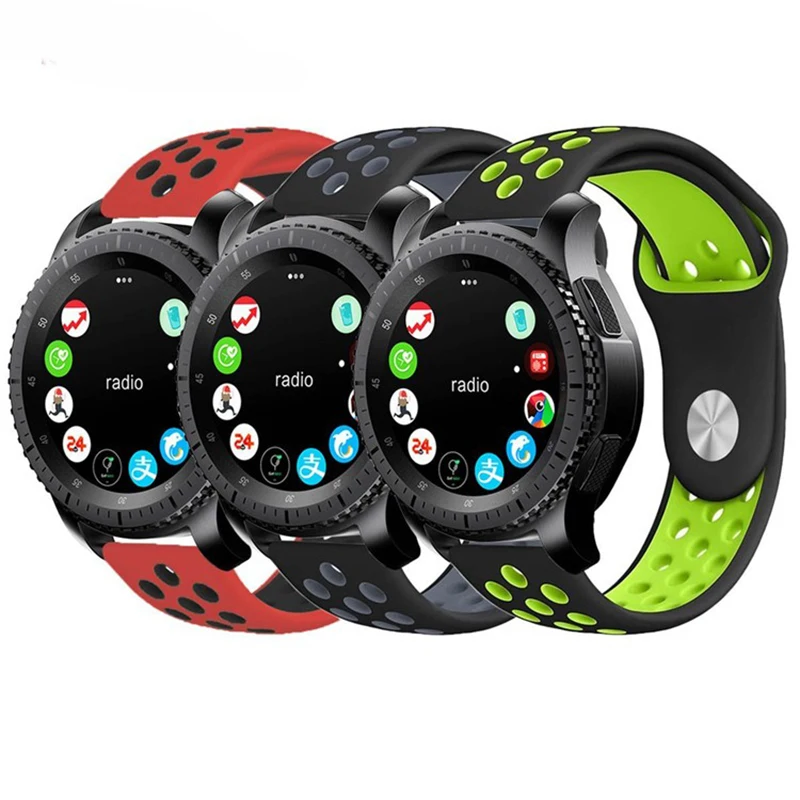 22mm Soft Silicone Replacement Strap Band For Galaxy Watch 46mm Gear S3 sport Frontier Classic galaxy active Huami Amazfit | Мобильные