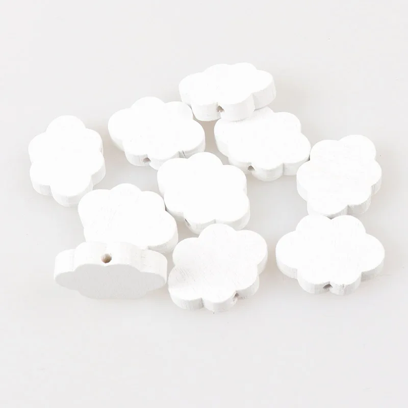 

Natural Wooden beads 2017 new White Cloud Spacer Beads For Jewelry Making 22x17mm 50Pcs DIY