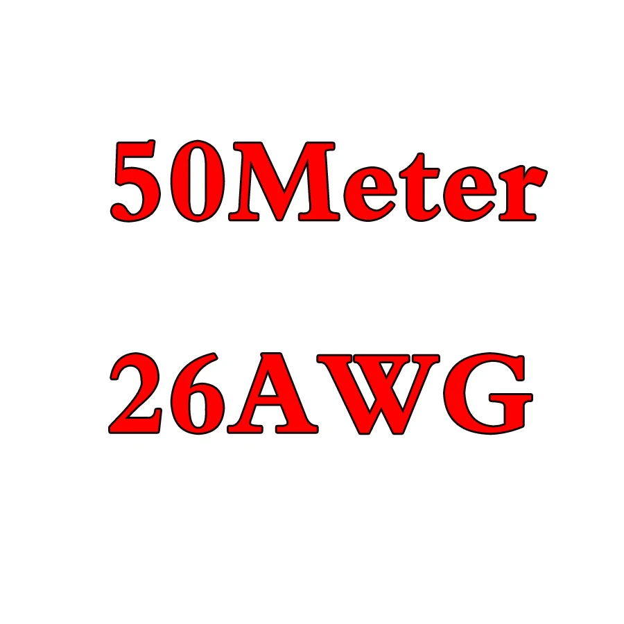 Eclyxun 4 6 7 8 10, 11, 12, 13, 14, 15, 16, 17, 18, 20, 22, 24, 26 28 30 AWG силиконовый провод ультра гибкий Тесты линия кабель высокого Температура - Цвет: 50Meter 26AWG