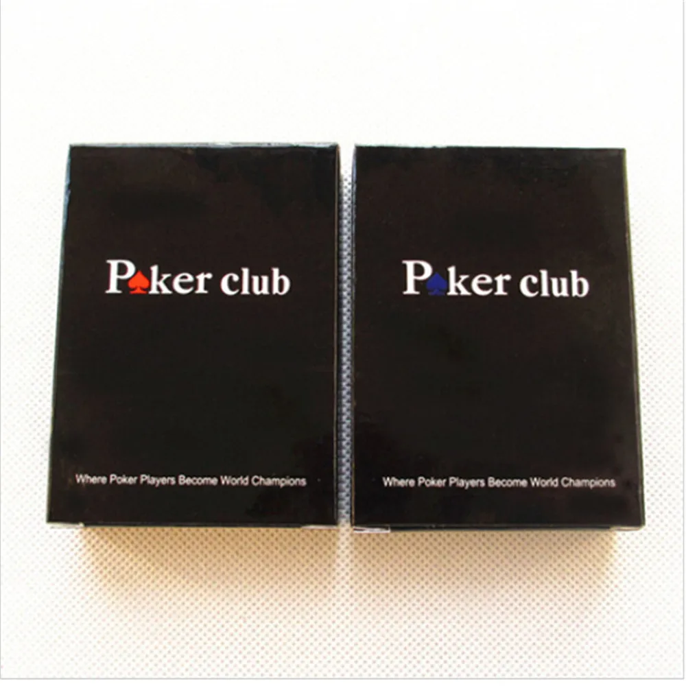Poker Club синий и красный цвета прочный Водонепроницаемый Пластик Карточные Игры покер комплект Настольная игра baralho игрушки для взрослых Пластик Карточные игры