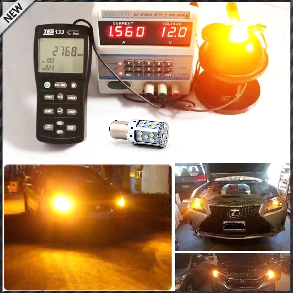 YM E-Bright 20 шт. 1156 P21W BA15S PY21W BAU15S LED Canbus 3030 35 светодиодный s поворотники автомобиля без