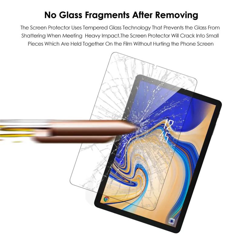 Qosea For Samsung Galaxy Tab S4 10.5 inch T830 T835 Tempered Glass Clear 9H Scratch Resistant Tablet PC Screen Protector Film | Компьютеры