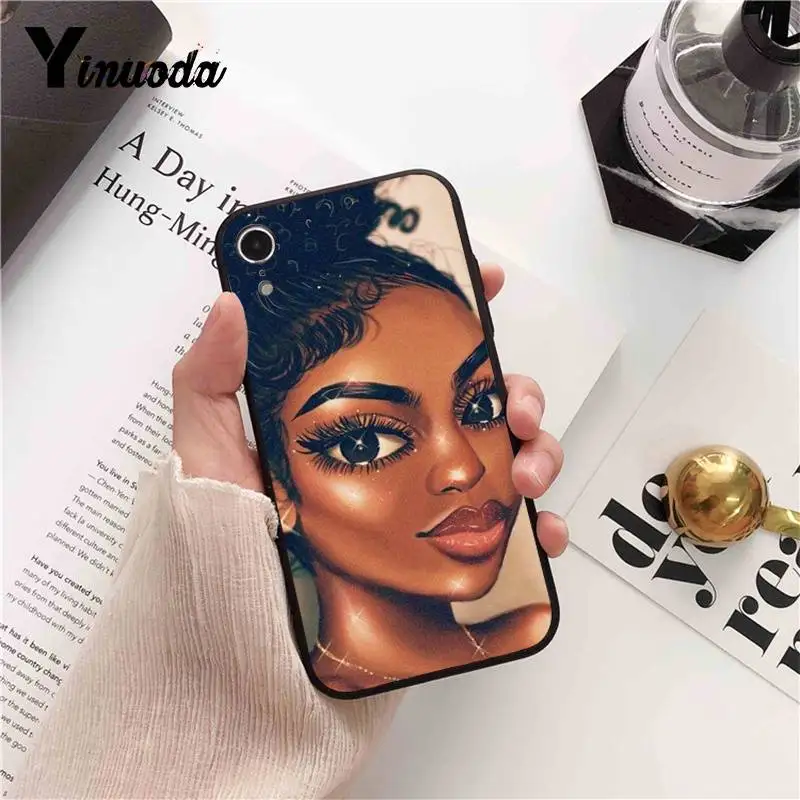 Yinuoda арт чехол для телефона девочек в африканском стиле iPhone 8 7 6 6S 6Plus X XS MAX 5 5S SE XR 10 11