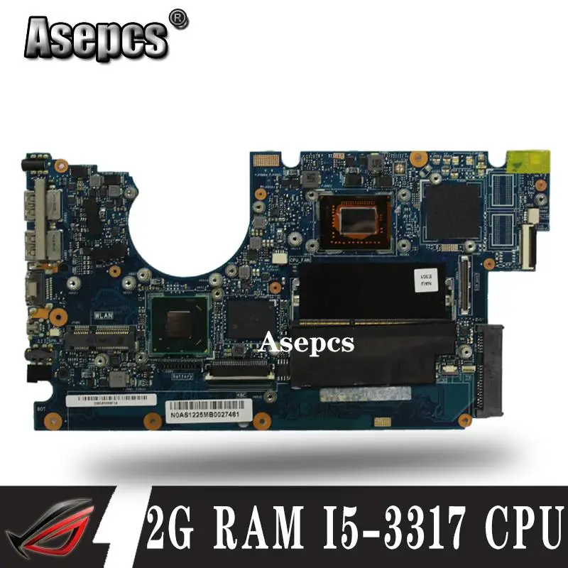 UX32A материнская плата для ноутбука For Asus UX32VD UX32V UX32 тестовая оригинальная 2G RAM I5-3317
