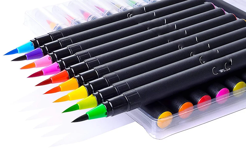 Рисование акварельным художественным маркером авторучка фетровая роспись