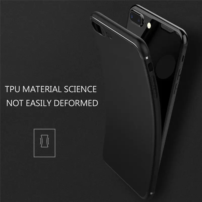 Роскошный Матовый Мягкий силиконовый чехол для iPhone 8 7 6 6s Plus 5 5s SE полный чехлы