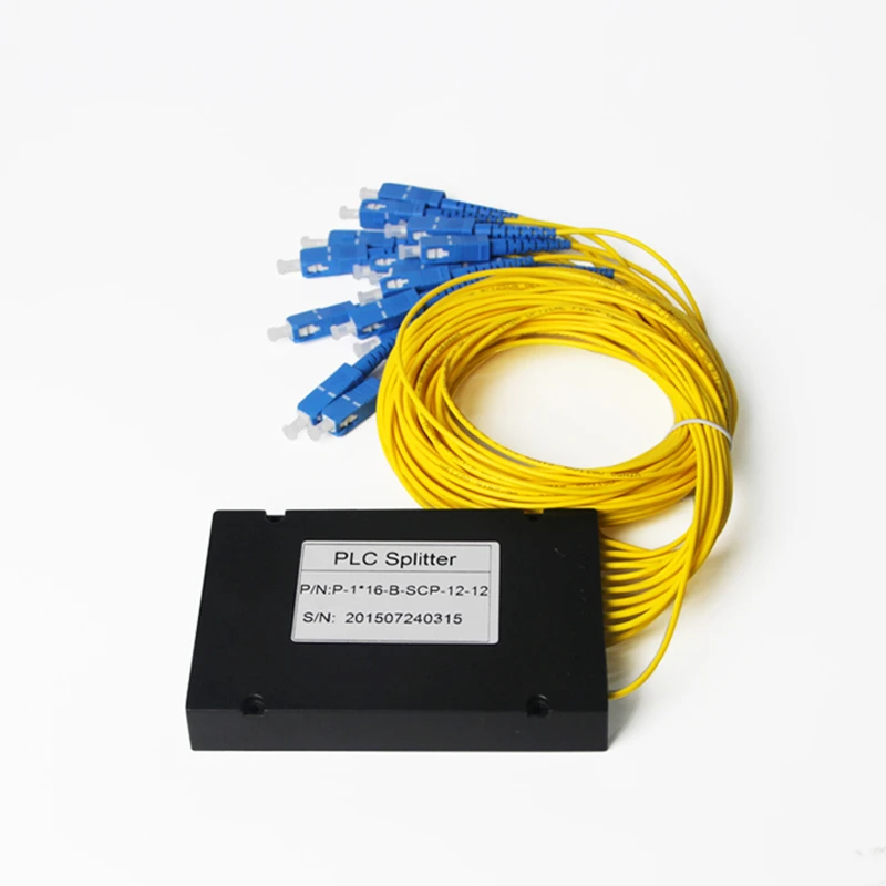 100% происхождение Новинка 1x8 1x16 PLC одномодовый волоконно оптический сплиттер FTTH ABS