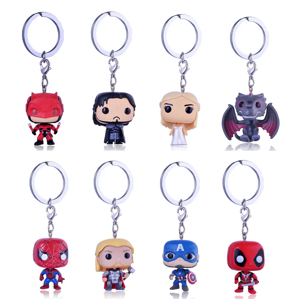 QIYIGE Game of Thrones Theme Vinyl Figures Toys Keychain Daenerys Targaryen Action Figure Kids Keyring | Украшения и аксессуары