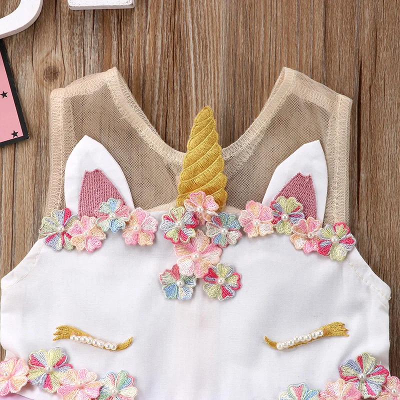 Детское платье-пачка без рукавов с единорогом | Детская одежда и обувь