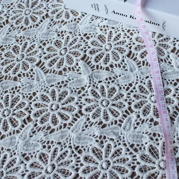 Кружевное платье Водорастворимая Ткань из синтетической ткани 2 ярдов/партия 2017 |