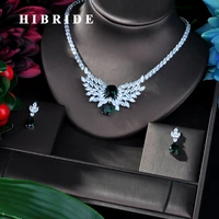 hibride luxury nigerian wedding dubai jewelry sets for women elegent zircon paved bride 4pcs wedding sets acessories femme n 153