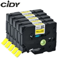 cidy 5pcslot 9mm tze s621 tze s621 tz s621 black on yellow for p touch brother label printer label maker tz s621