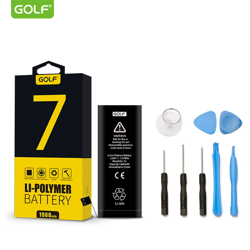 Оригинальный аккумулятор Golf для iPhone 7 встроенный телефона 1960 мАч сменные батареи