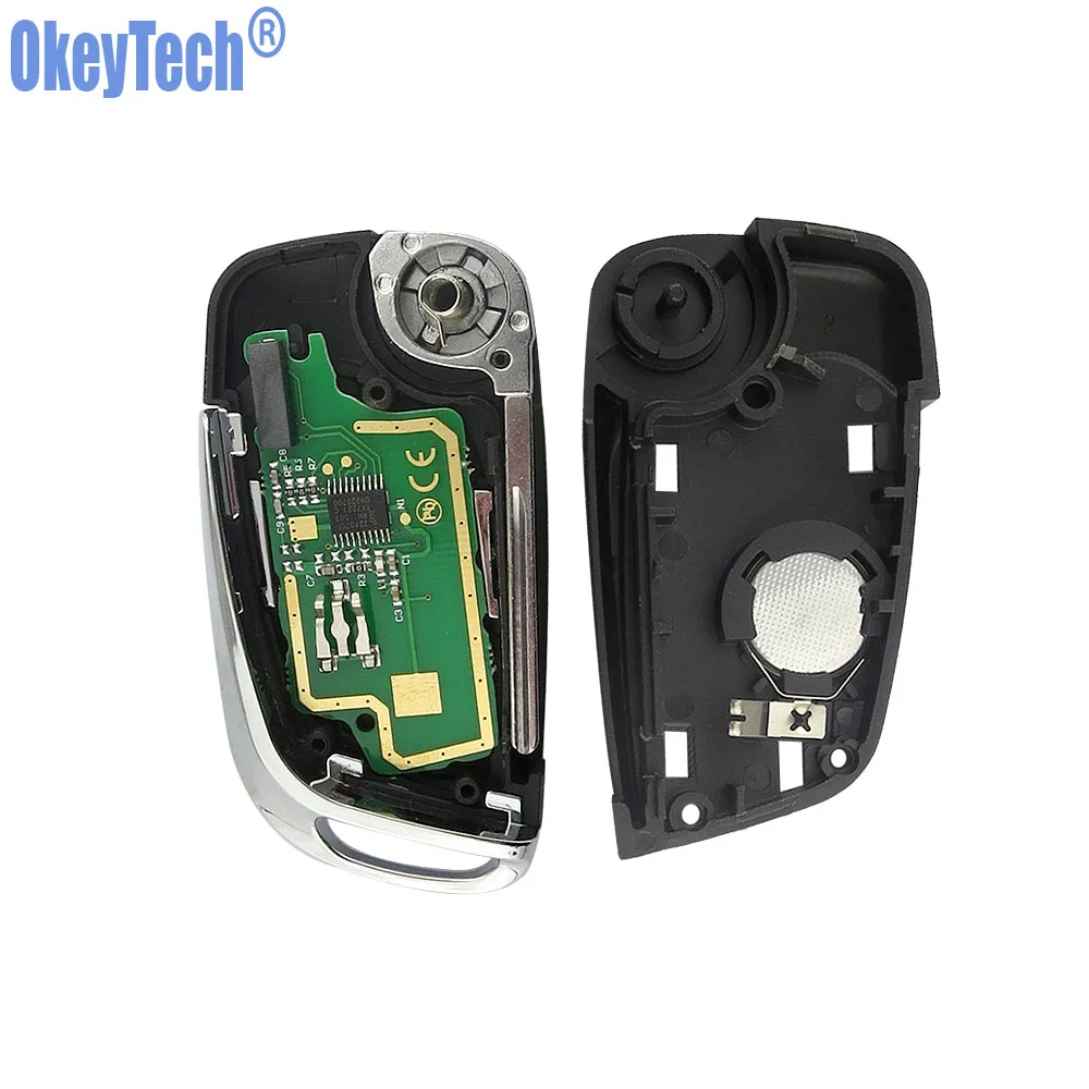 OkeyTech 2 кнопки автомобильный модифицированный дистанционный брелок ID46 чип 433 МГц