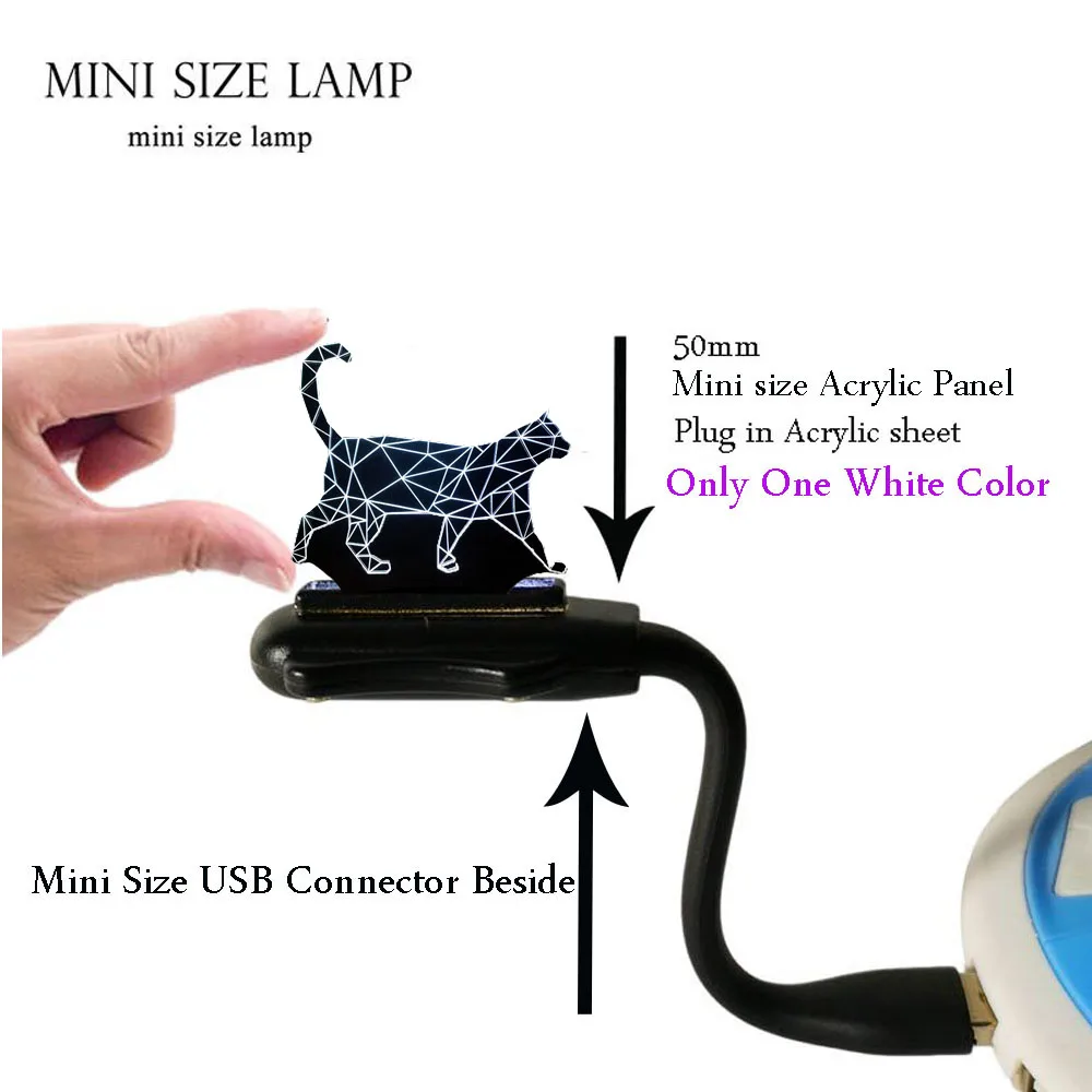 Новый иллюзия 3D ходьба ленивый кот 7 цветов Изменение светодиодный RGB DEC