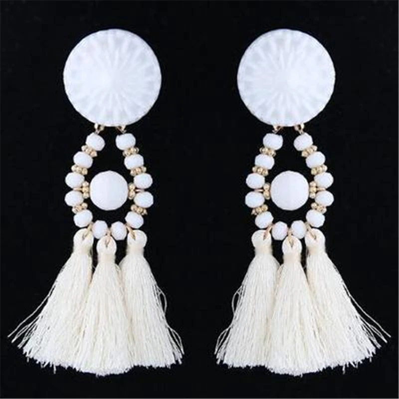 Ldscyss 8 Colors Vintage Bohemia Tassels Earrings For Women Beach Jewelry Long Dangle Drop Statement Brincos 2018 | Украшения и