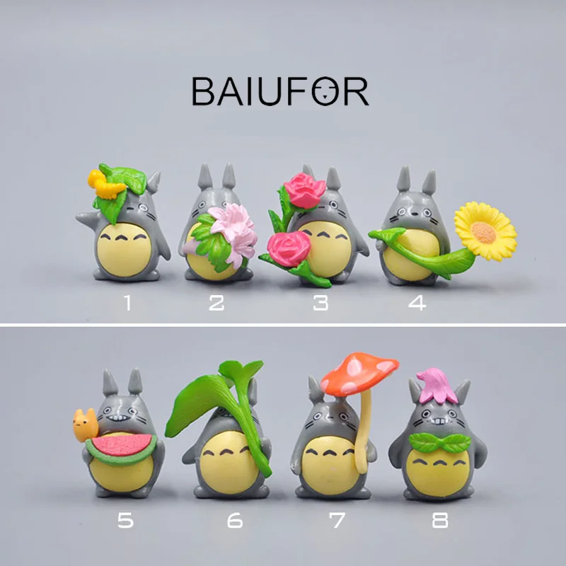 BAIUFOR фигурки и миниатюры 17 стилей Тоторо пластиковые поделки Сказочный садовый Декор DIY настольный орнамент аксессуары для дома детские игрушки