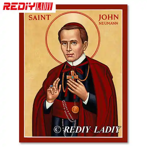Rediy ladiy алмазная живопись кристалл рукоделие мозаика квадратный узор Алмазная вышивка значок святого Иоанна Стразы картины - Цвет: RF77229