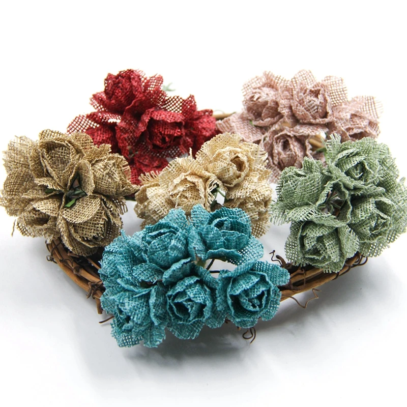 Искусственный джут искусственные цветы 6 шт.|flower bouquet|fake flowersfor bouquets |
