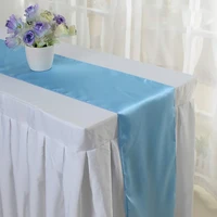 wholesales 20pcs light blue stain table runner for wedding party table decoration party supply 30x275cm 12x108 str 0044