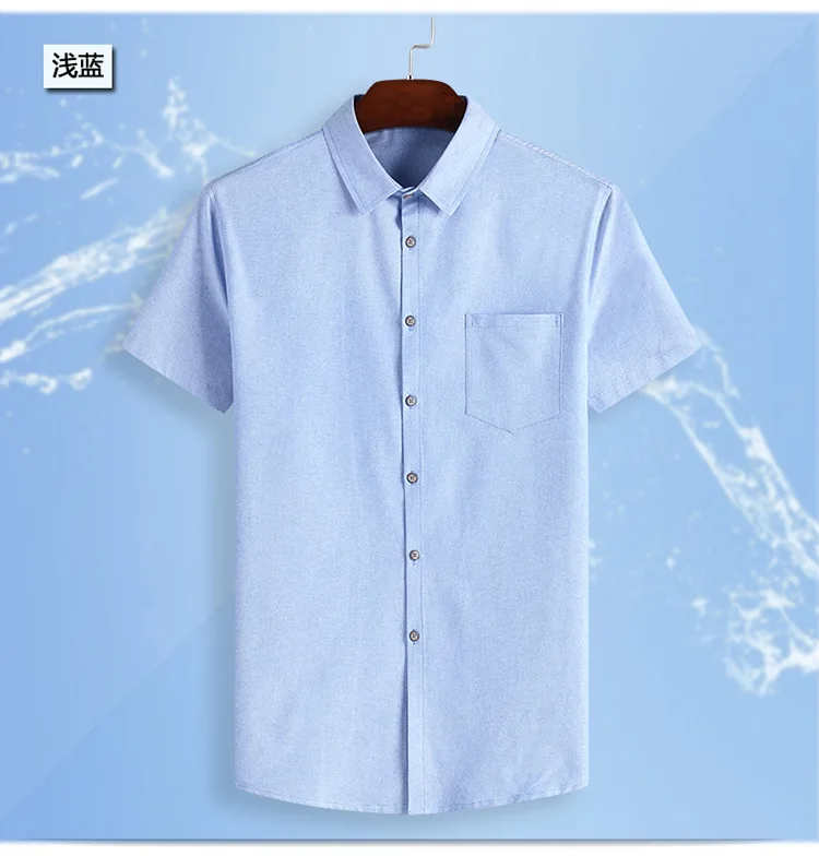 Новинка, мужская рубашка размера плюс, короткий рукав, 6XL, 7XL, 8XL, мужская рубашка, свободная, короткий рукав, Оксфорд, рубашки, повседневные, хлопок, мужские, s Social рубашки