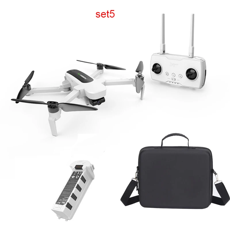 set5 Hubsan H117S Zino gps 5,8 Г 1 км Складная рукоятка с видом от первого лица в формате 4K UHD, Камера 3-осевому гидростабилизатору RC Дрон Квадрокоптер RTF высокое Скорость - Цвет: set5