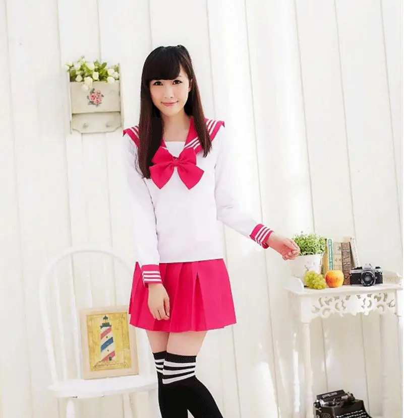 Корейская версия Косплэй костюм с матросским воротником школьная Униформа