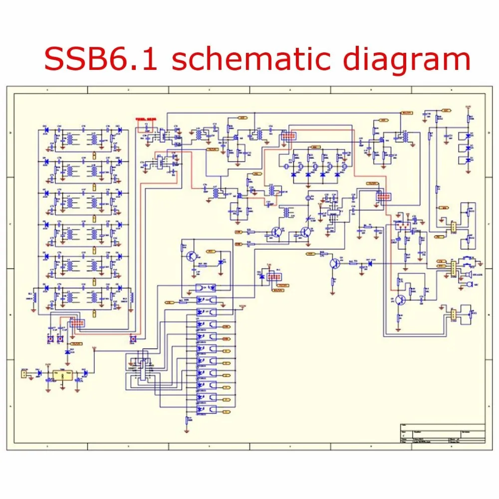 Бесплатная доставка 6 кВ ssb6.1 коротковолновый Радио трансивер доска DIY Kit| |