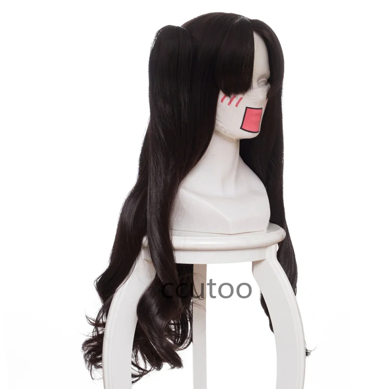 Ccutoo 80 см темно-коричневый tohsaka Rin Косплей парик Fate/ночь синтетические волосы с 2* чип хвосты теплостойкое волокно