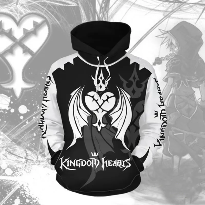 Игра Kingdom Hearts Kairi Косплей костюмы Sora толстовки 3D печатные с капюшоном на молнии