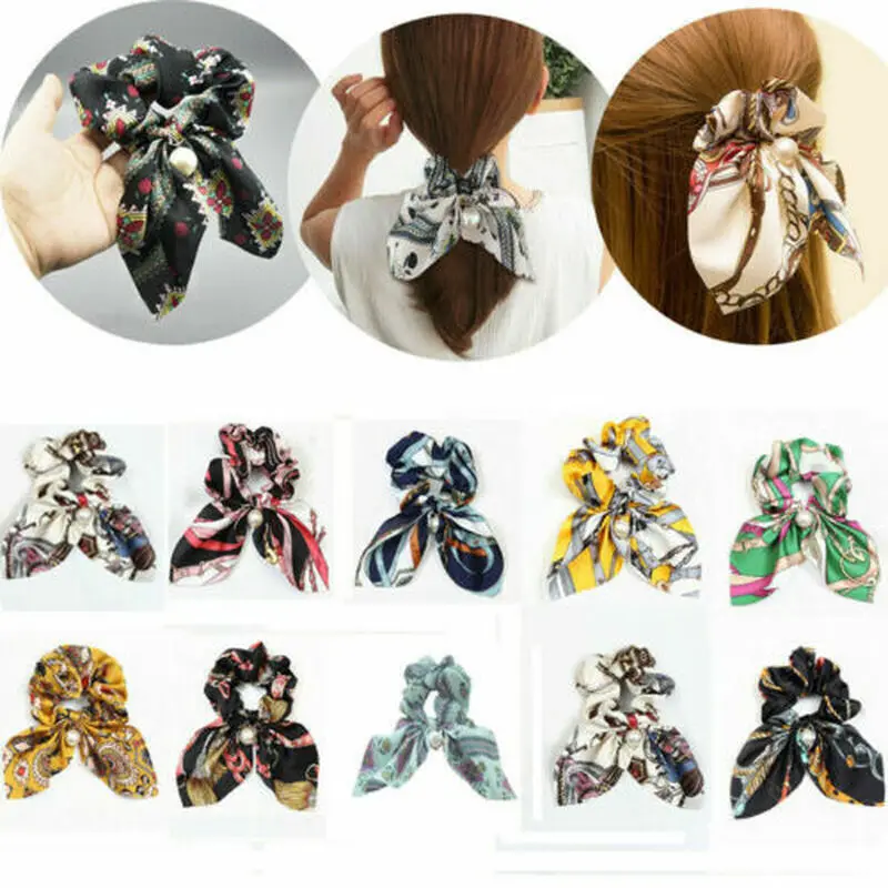 Жемчужные бусинки цветочные Ленточные резинки для волос кольца конский хвост