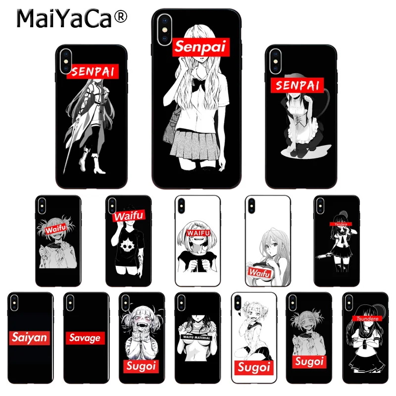 MaiYaCa аниме Senpai Waifu Sugoi Saiyan ТПУ Мягкий силиконовый чехол для телефона Apple iPhone 8 7 6 6S Plus