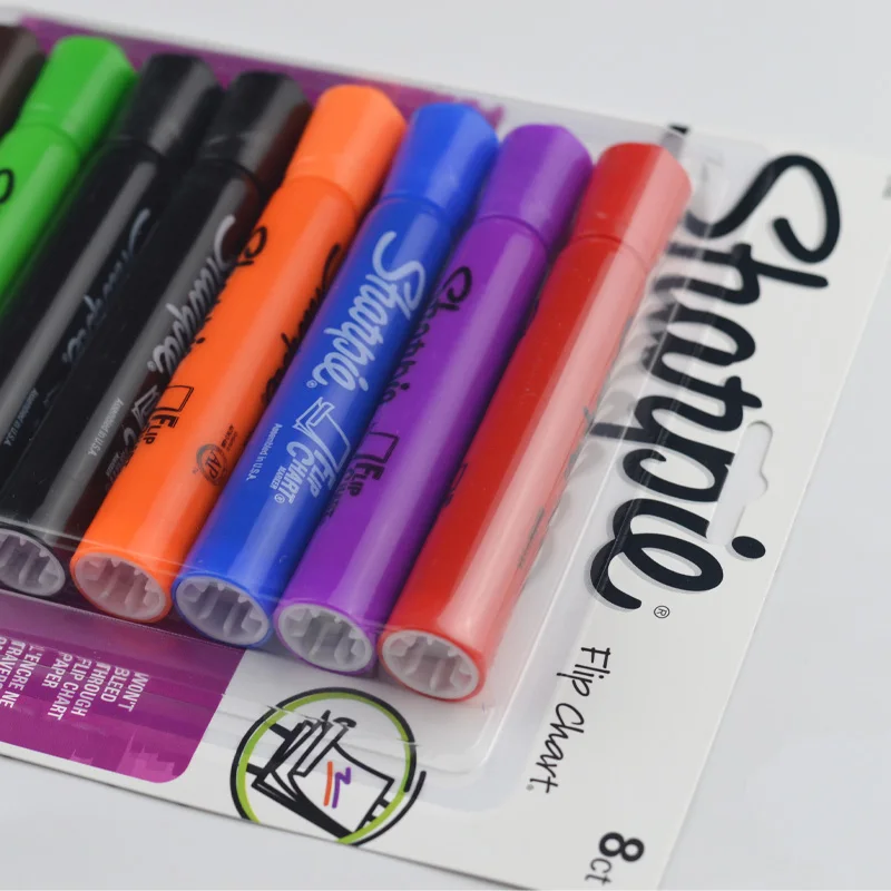 sharpie flipchart paper marker 8ct Bullet low odor 22480 water based Non-squeak | Канцтовары для офиса и дома