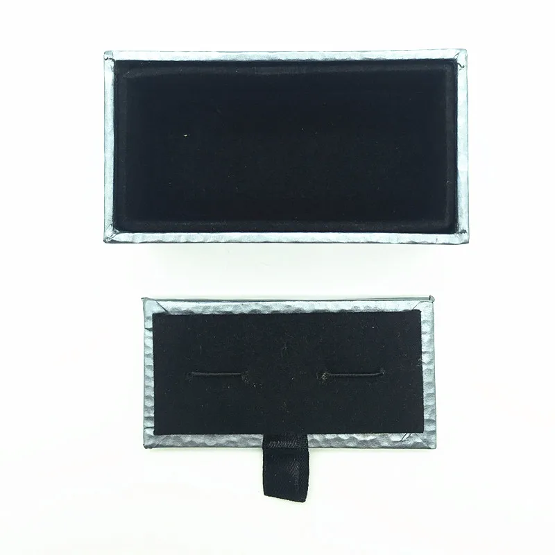 Серебряная коробка для запонок UJOY высококачественные Бархатные чехлы украшений