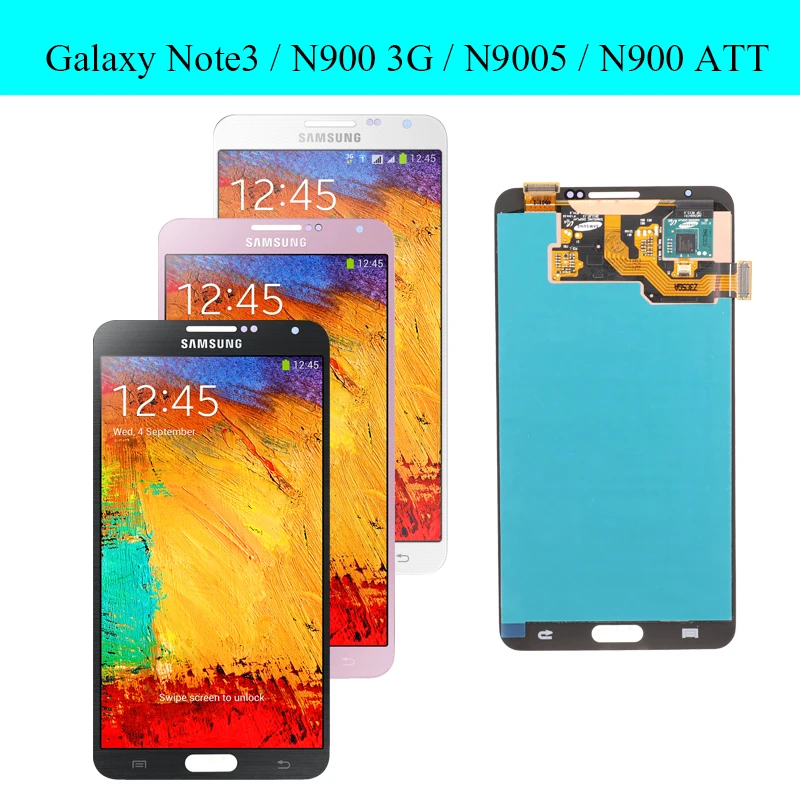Оригинальный SUPER AMOLED экран 5 7 дюйма для SAMSUNG Galaxy Note 3 сенсорный N9005 N900 ATAT ЖК