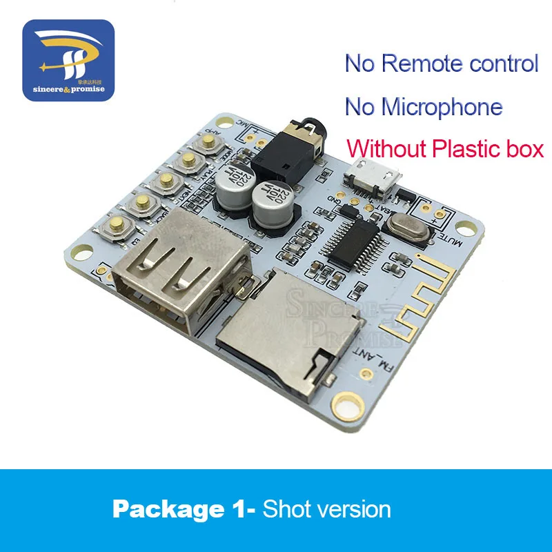 Фото Плата аудиоресивера V5.0 V4.2 с USB-разъемом для TF-карты, декодирование воспроизведения, Предварительный Выход 5 В, беспроводной стерео музыкальный модуль №4