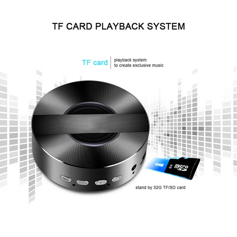 Toproad портативный беспроводной динамик Som Bluetooth s сабвуфер бас-динамики Поддержка