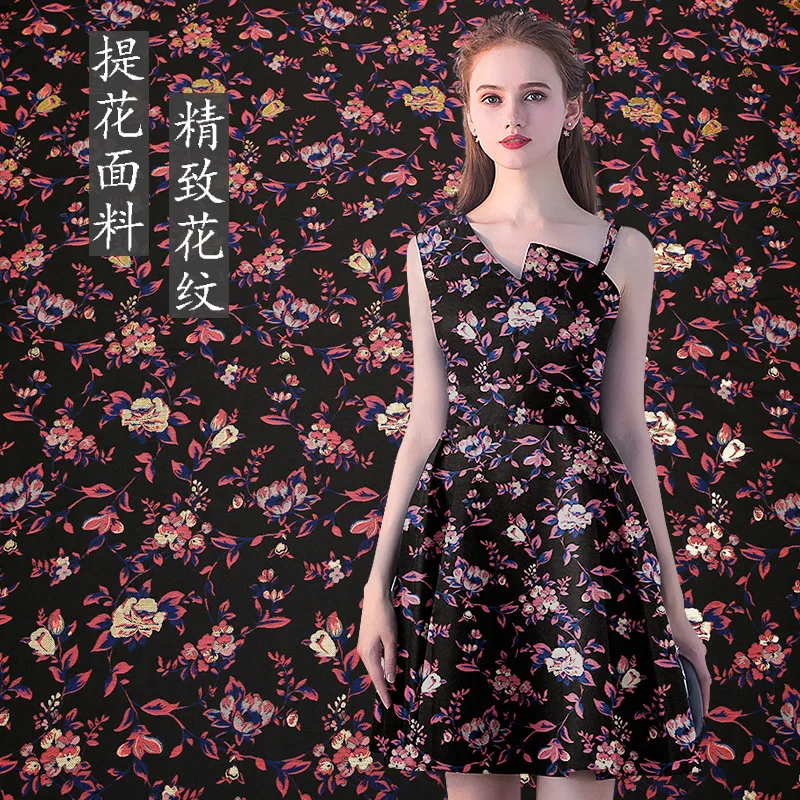 

Factory direct high-grade yarn-dyed jacquard cloth spring and autumn winter dress windbreaker fashion cloth clothing fabric