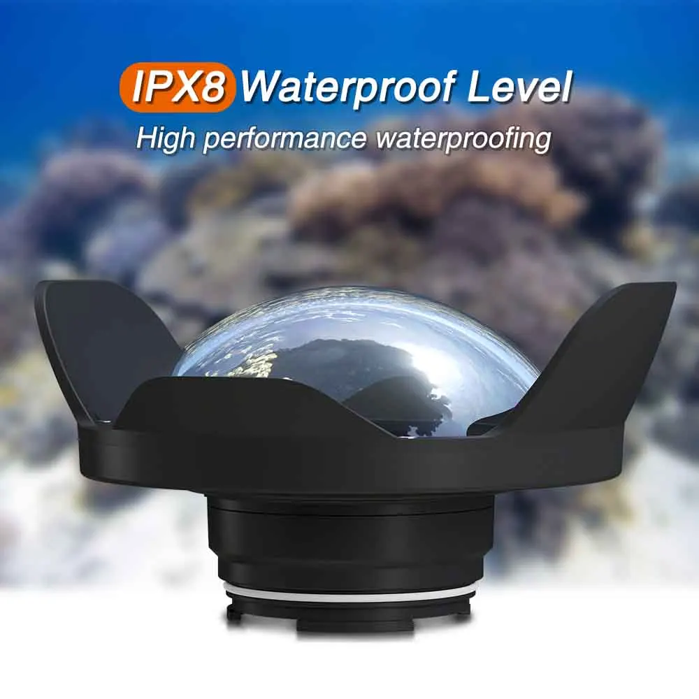 WA005 C 40 м/130FT 6 &quotширокоугольный dome port для камеры дайвинга чехол (φ 70 мм * L 36 цифровой