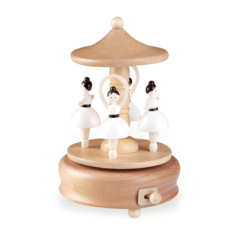 Деревянная музыкальная шкатулка для балерины с возможностью поворота