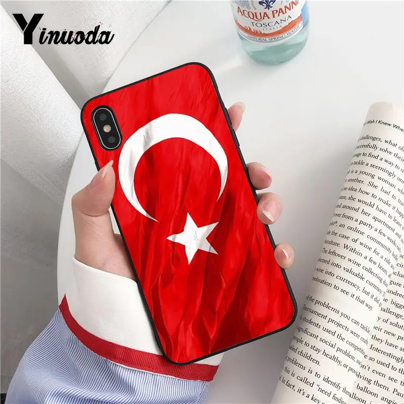 Yinuoda чехол для телефона с турецким флагом iPhone 6S 6plus 7 7plus 8 8Plus X Xs MAX 5 5S XR Fundas