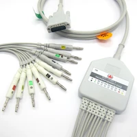 nihon konden ekg cable with 10 leadwires banana plug 10 lead ecg cable banana 4 0 ekg cable