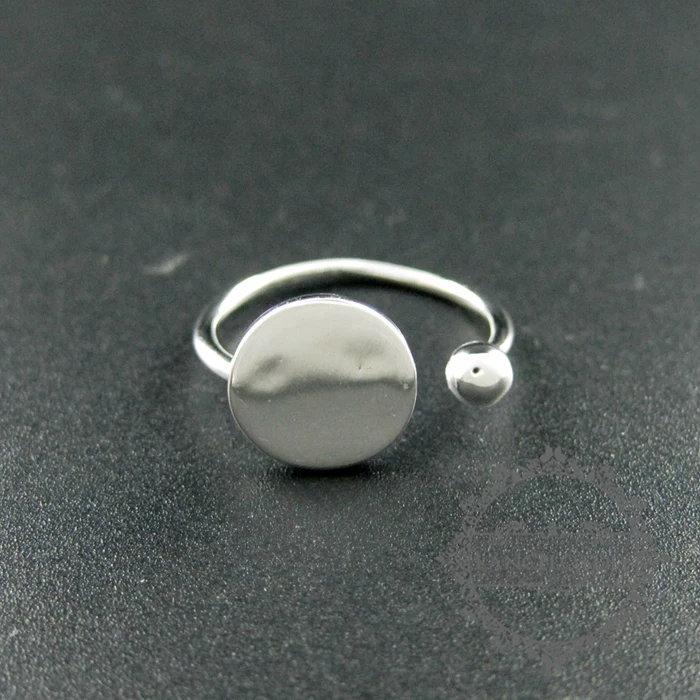 Регулируемое Открытое кольцо из серебра 925 пробы с шариком 2 мм|open ring|ring ringadjustable ring