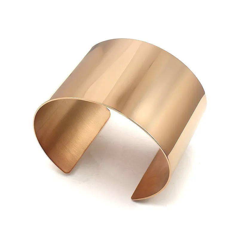 Высококачественный классический браслет манжета pulseira feminina блестящая поверхность Широкий Шарм браслет модные ювелирные изделия из нержавеющей стали