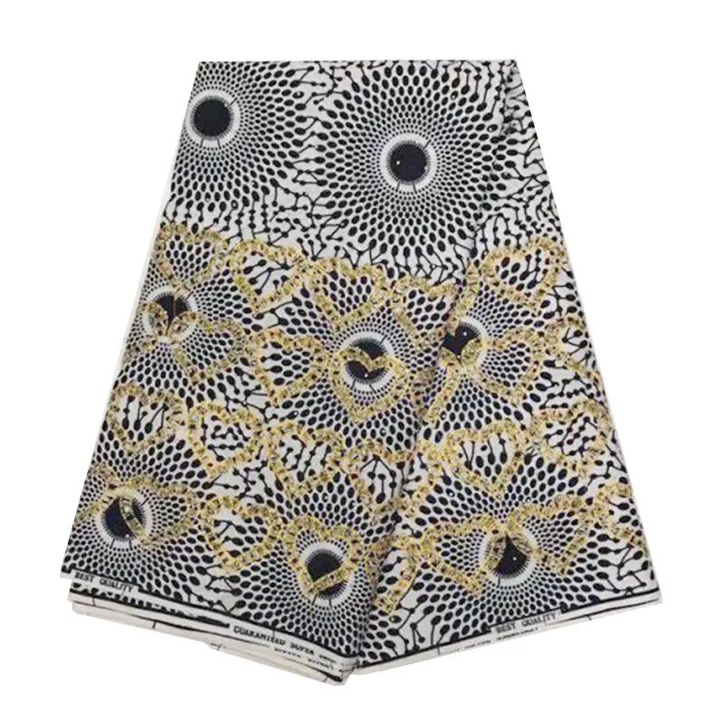 Embroidery Cotton African Super Wax Fabric for Dress Party Africa Ankara Nigerian Real Dutch Veritable Block Print | Аксессуары для