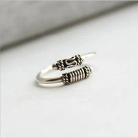 creative personality silver plated jewelry thai silver wukongs stick opening adjustable female accessories rings r257