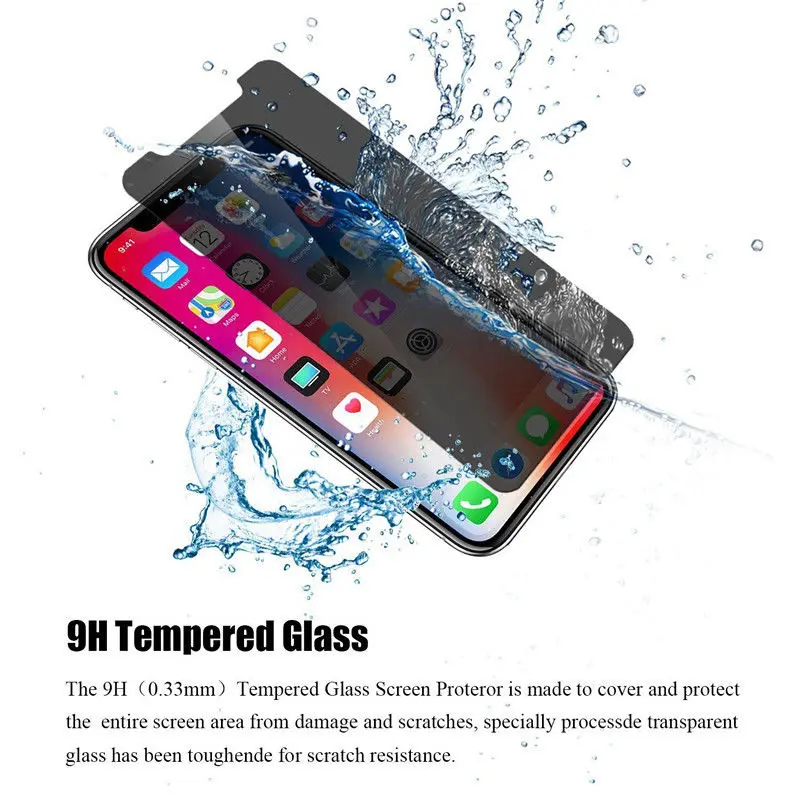 Антишпионская Защитная пленка для экрана из закаленного стекла iPhone X XS XR XSMAX 6 6S 7 8