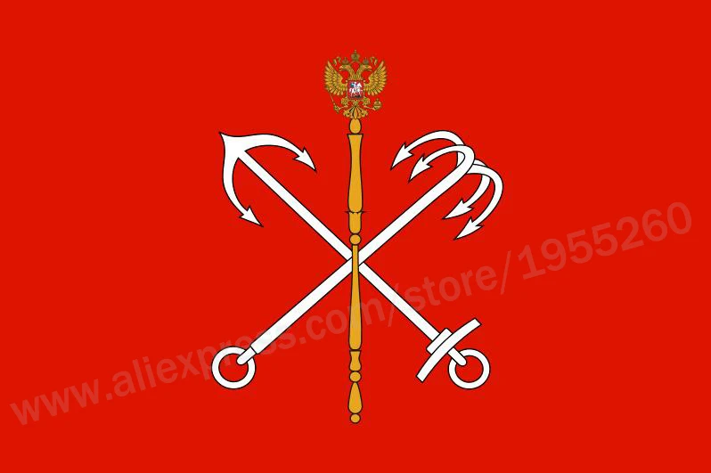 

Flag of St Petersburg 3 x 5 FT 90 x 150 cm Russian City Flags Banners