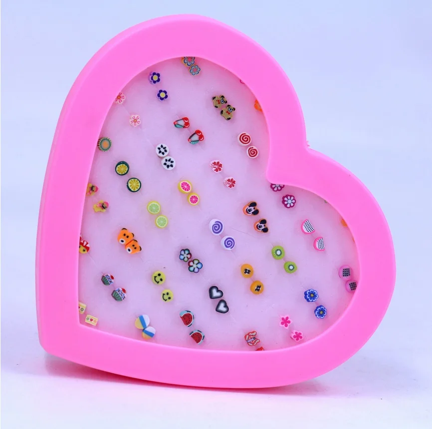 Новинка 36 пар милые детские серьги гвоздики комплекты для женщин маленькие