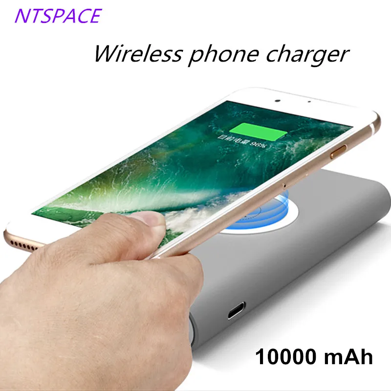 

10000mAh Wireless Charger Power Bank For iPhone 6/6s/7/8 Plus Portable Power Bank Phone Charger For Samsung Galaxy S10 Plus